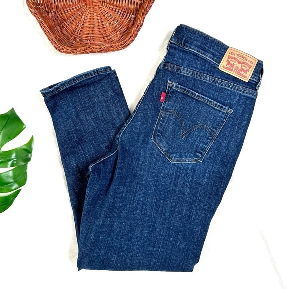 Levi’s Classic Crop Dark Wash Denim Casual High Rise Capri Denim Jeans Size 30 - Picture 16 of 16